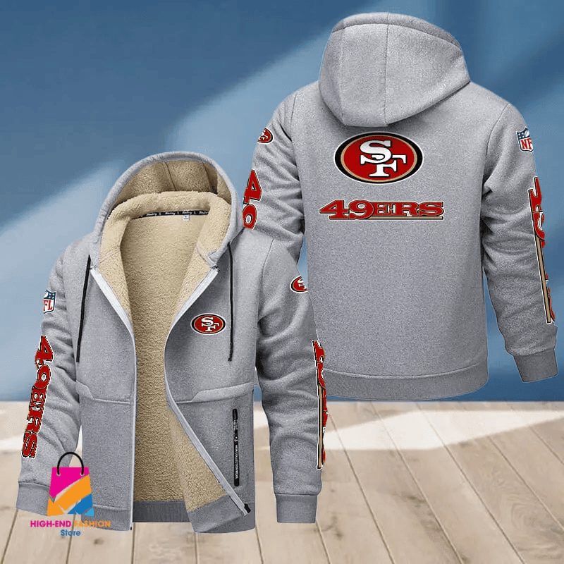 San Francisco 49ers Multicolor Premium Thick Zip-Up Hoodie ANZTZH028