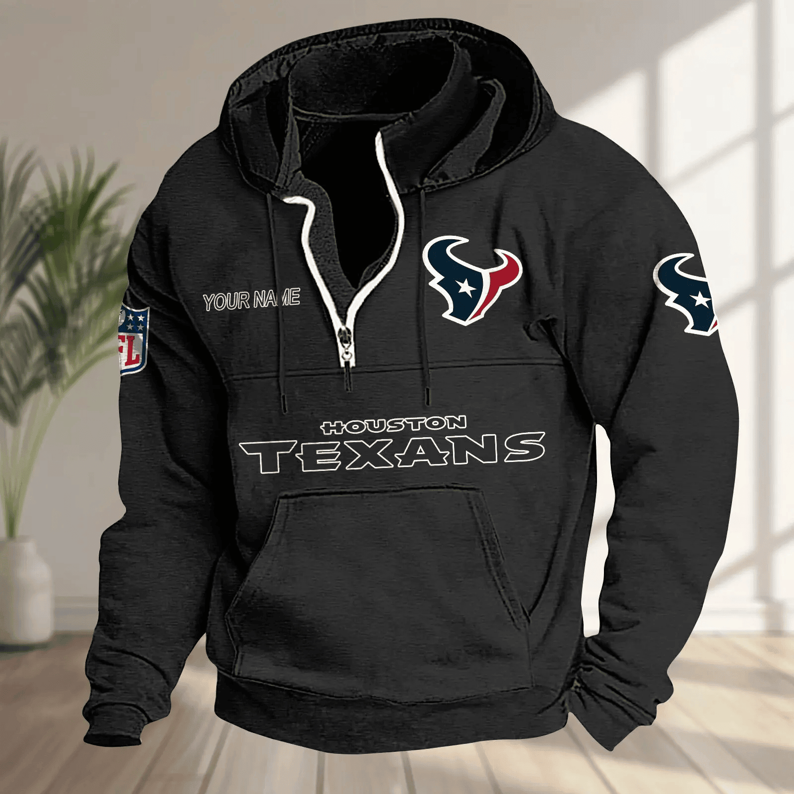Houston Texans Half-zip Hoodie SPTHZHC013