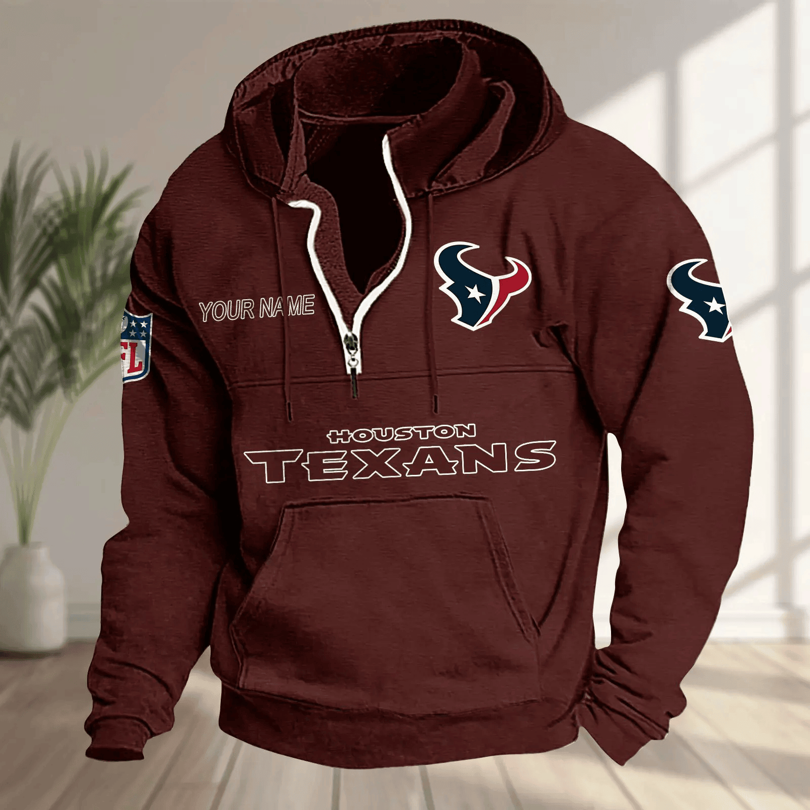Houston Texans Half-zip Hoodie SPTHZHC013
