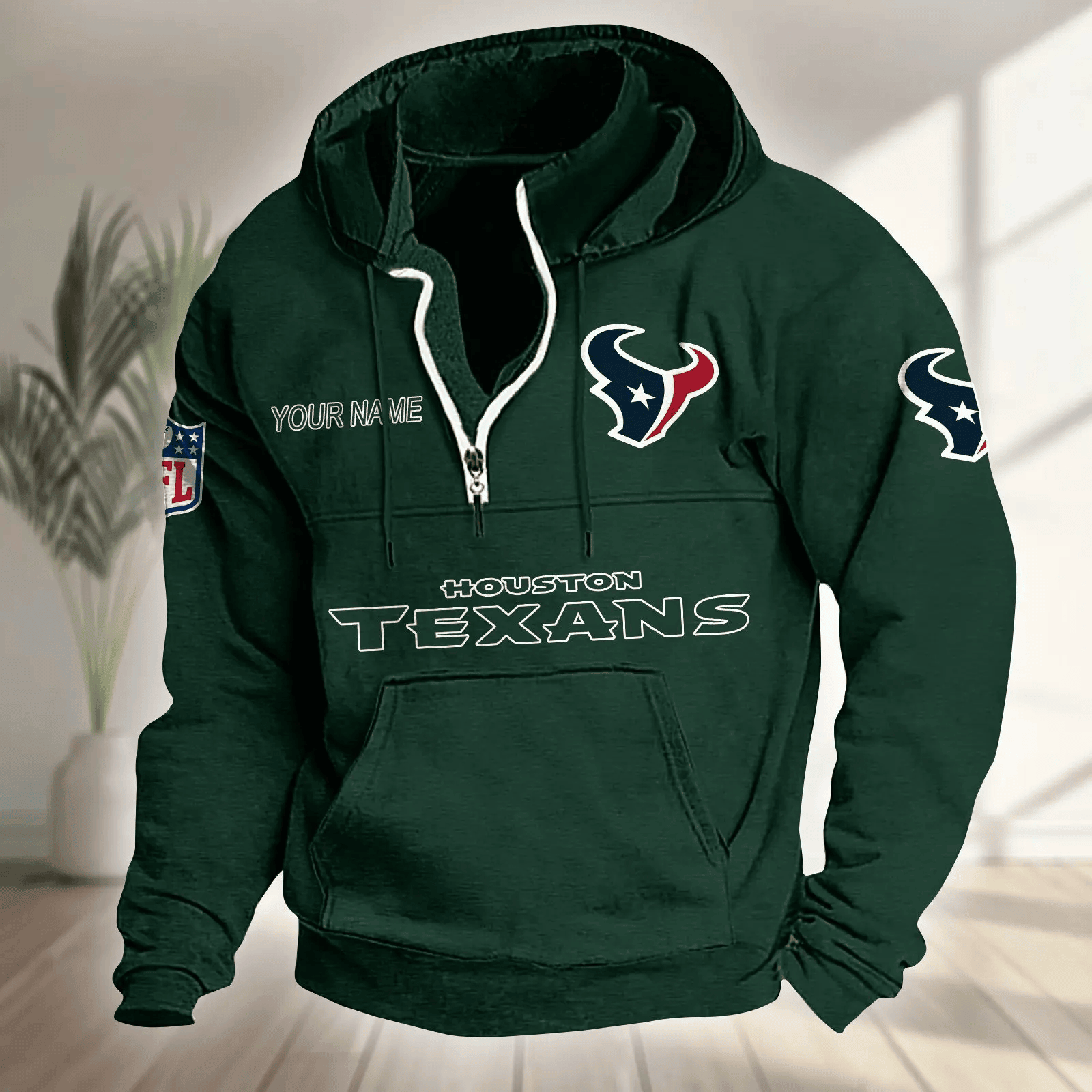 Houston Texans Half-zip Hoodie SPTHZHC013