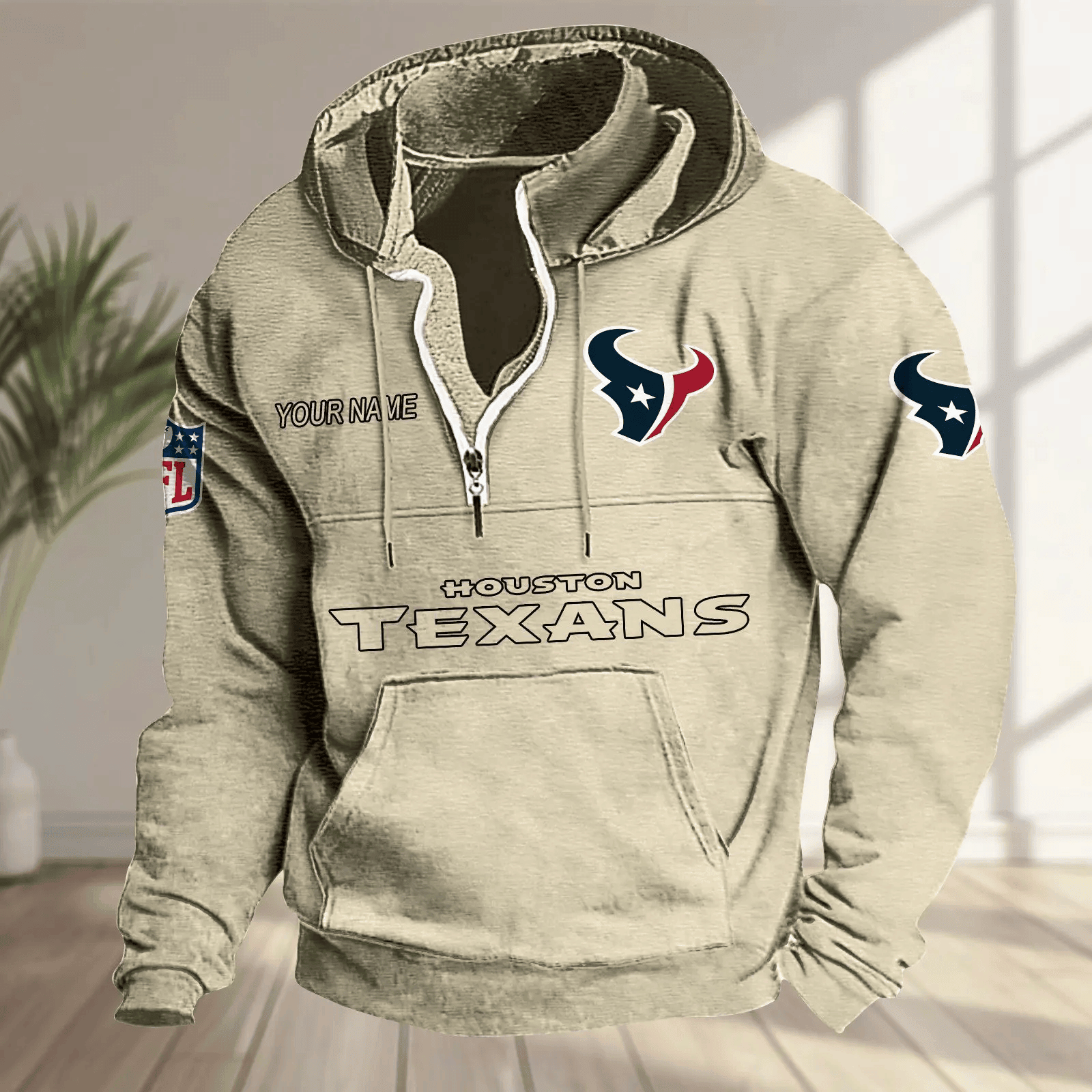 Houston Texans Half-zip Hoodie SPTHZHC013