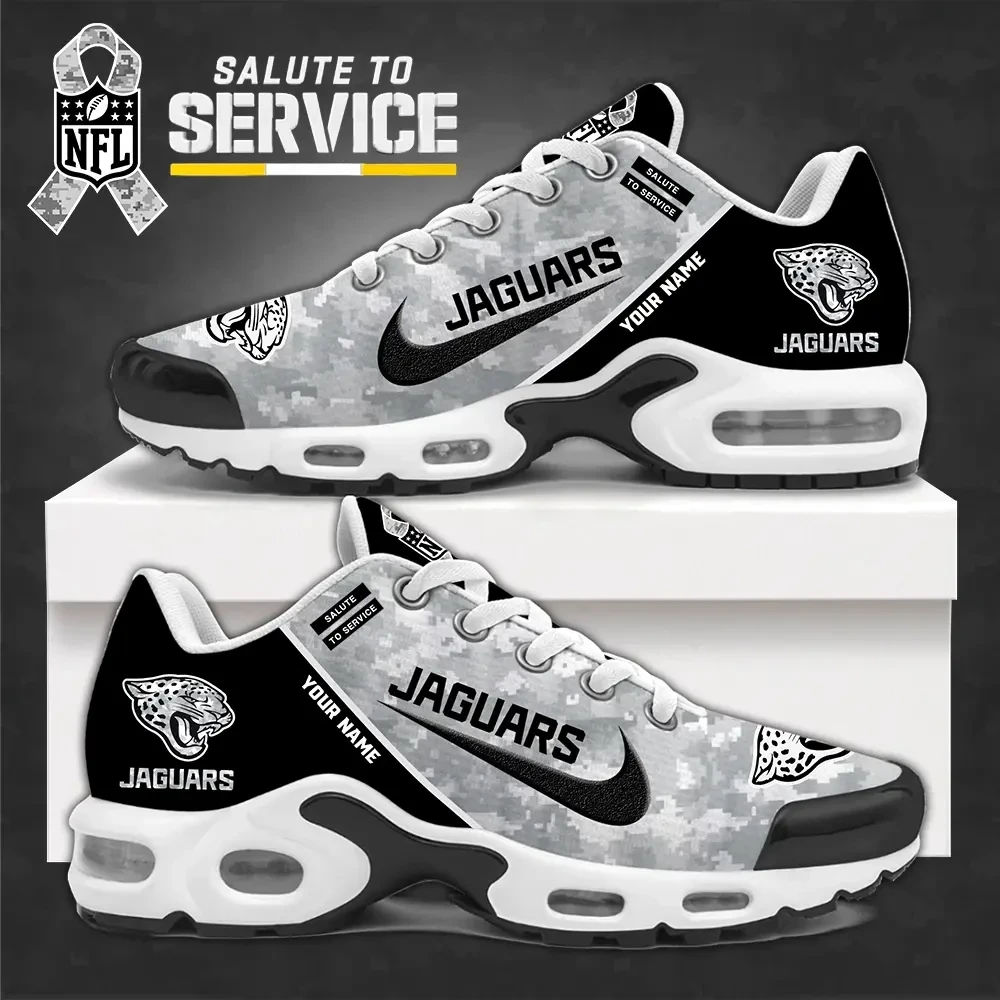 SPTBGTN547-Jacksonville Jaguars Personalized Plus T-N Youth Sneakers