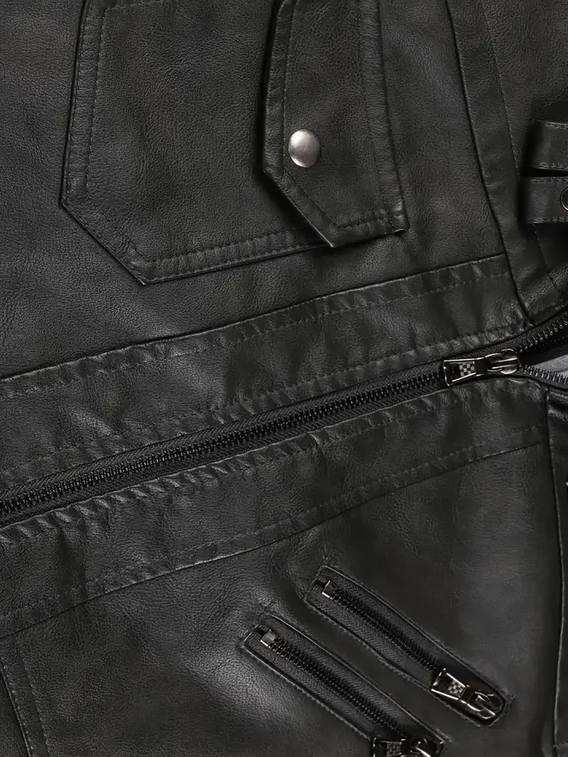 Premium & Ultra-Thick Leather Jacket with Fleece Hood - Detroit Lions VA2101