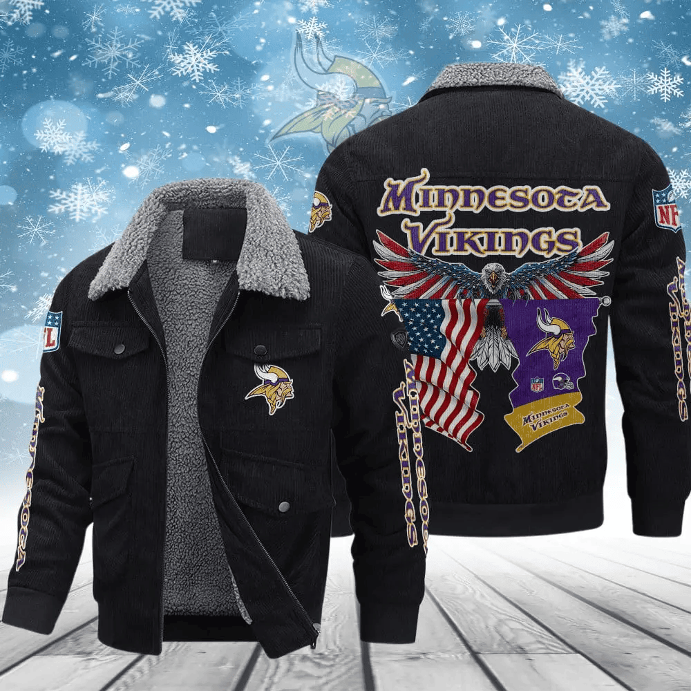 Minnesota Vikings VITCJ092 Men’s Thickened Corduroy Jacket