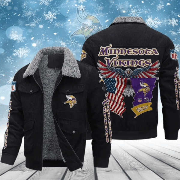 Minnesota Vikings VITCJ092 Men’s Thickened Corduroy Jacket