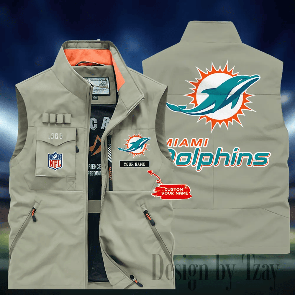 Miami Dolphins Sleeveless Jacket Multicolor S9SLJK117