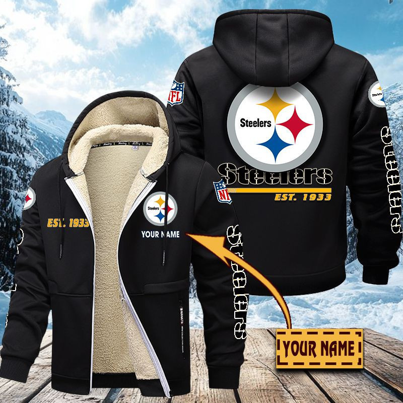 Pittsburgh Steelers Premium Sherpa-Lined Winter Hoodie – Personalized Edition VITZC097