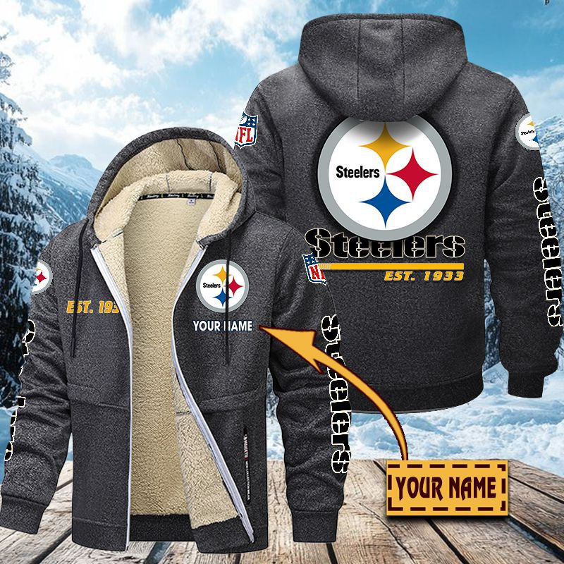 Pittsburgh Steelers Premium Sherpa-Lined Winter Hoodie – Personalized Edition VITZC097