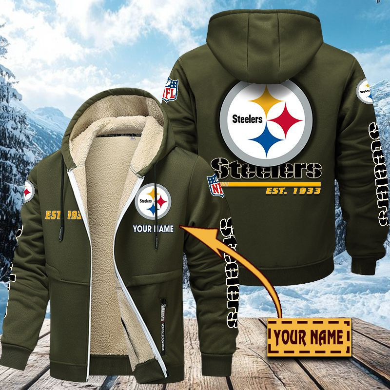 Pittsburgh Steelers Premium Sherpa-Lined Winter Hoodie – Personalized Edition VITZC097
