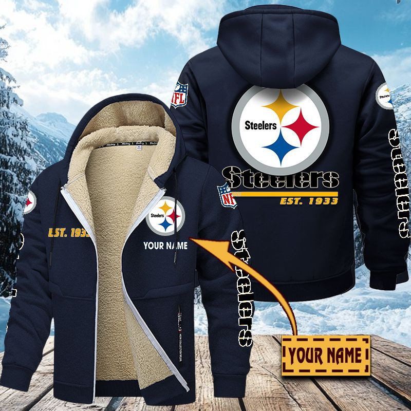 Pittsburgh Steelers Premium Sherpa-Lined Winter Hoodie – Personalized Edition VITZC097