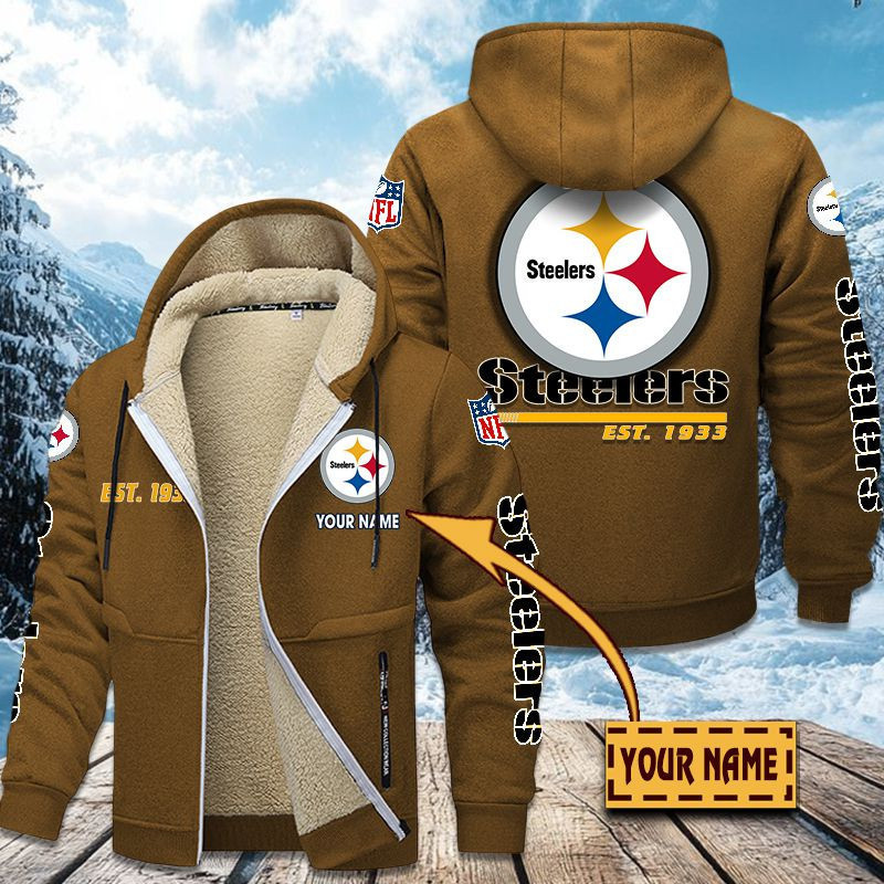 Pittsburgh Steelers Premium Sherpa-Lined Winter Hoodie – Personalized Edition VITZC097