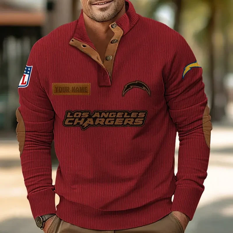 Los Angeles Chargers Sports Print Sweatshirt PURMCS417