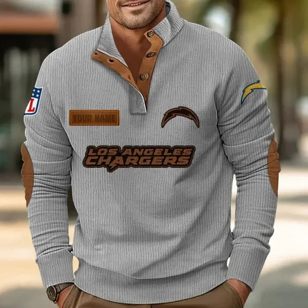 Los Angeles Chargers Sports Print Sweatshirt PURMCS417