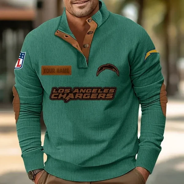 Los Angeles Chargers Sports Print Sweatshirt PURMCS417