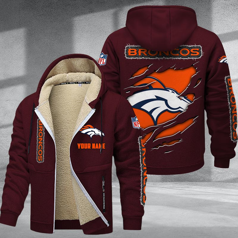 Denver Broncos DMTZ0363 Premium Sherpa-Lined Winter Hoodie – Personalized Edition