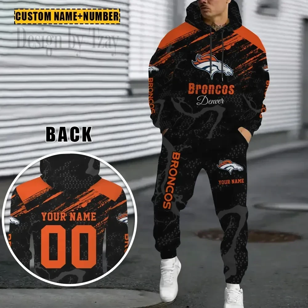 Denver Broncos Combo Hoodie And Sweatpants Gift For Fan AZHD1059