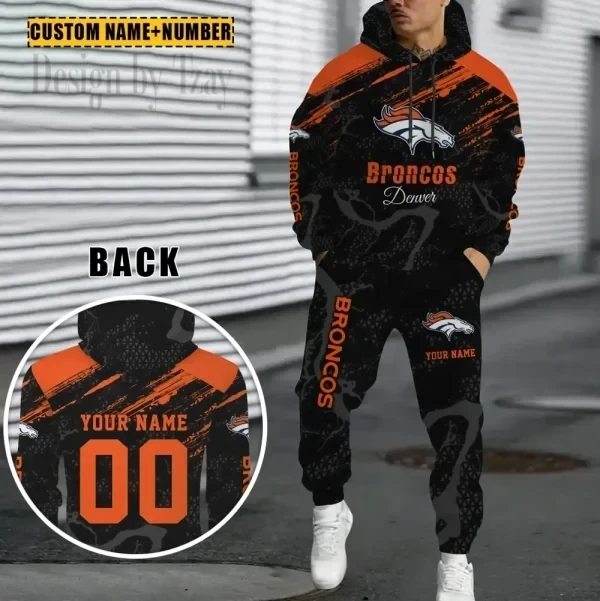 Denver Broncos Combo Hoodie And Sweatpants Gift For Fan AZHD1059