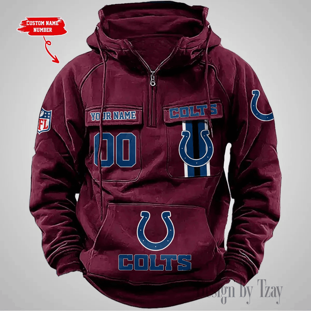 Indianapolis Colts Vintage Men Hoodie DV2 AZVMHD425