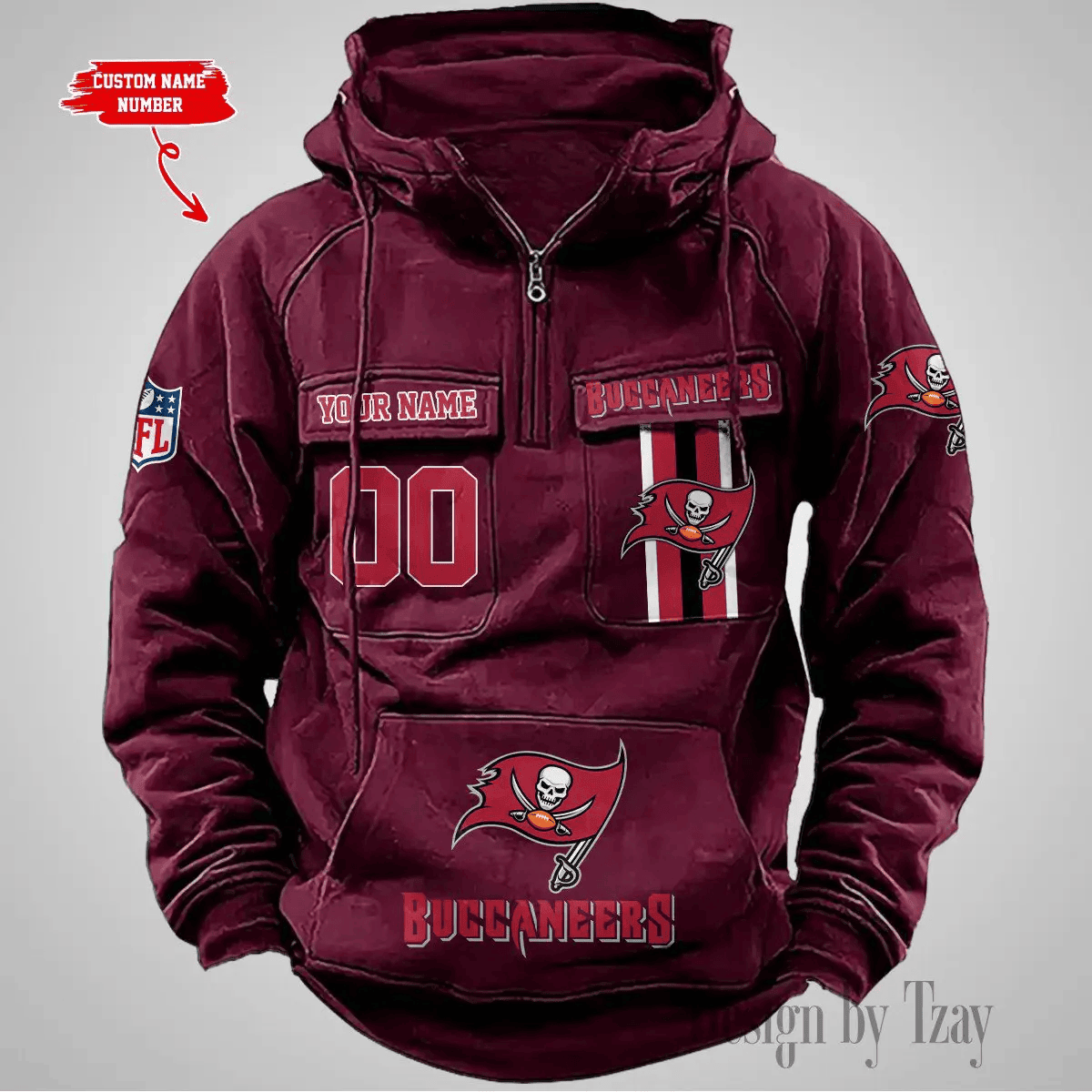 Tampa Bay Buccaneers Vintage Men Hoodie DV2 AZVMHD441