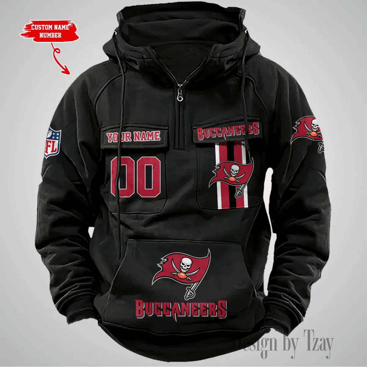 Tampa Bay Buccaneers Vintage Men Hoodie DV2 AZVMHD441
