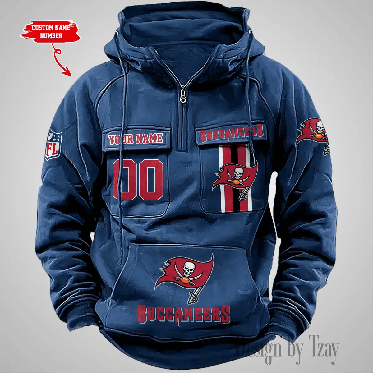 Tampa Bay Buccaneers Vintage Men Hoodie DV2 AZVMHD441
