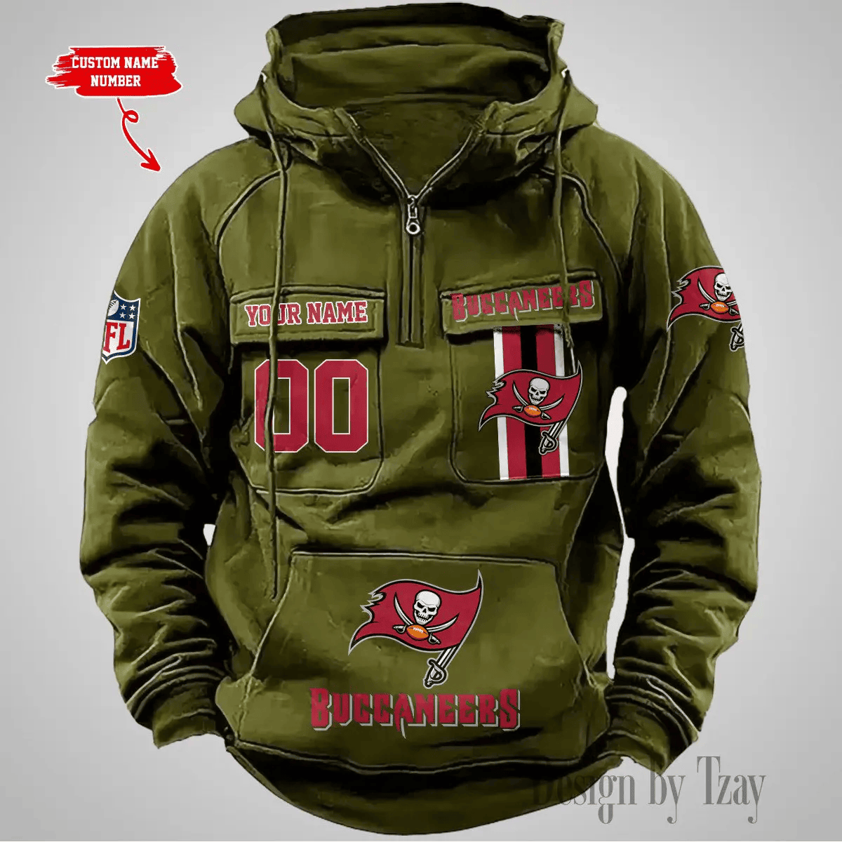 Tampa Bay Buccaneers Vintage Men Hoodie DV2 AZVMHD441
