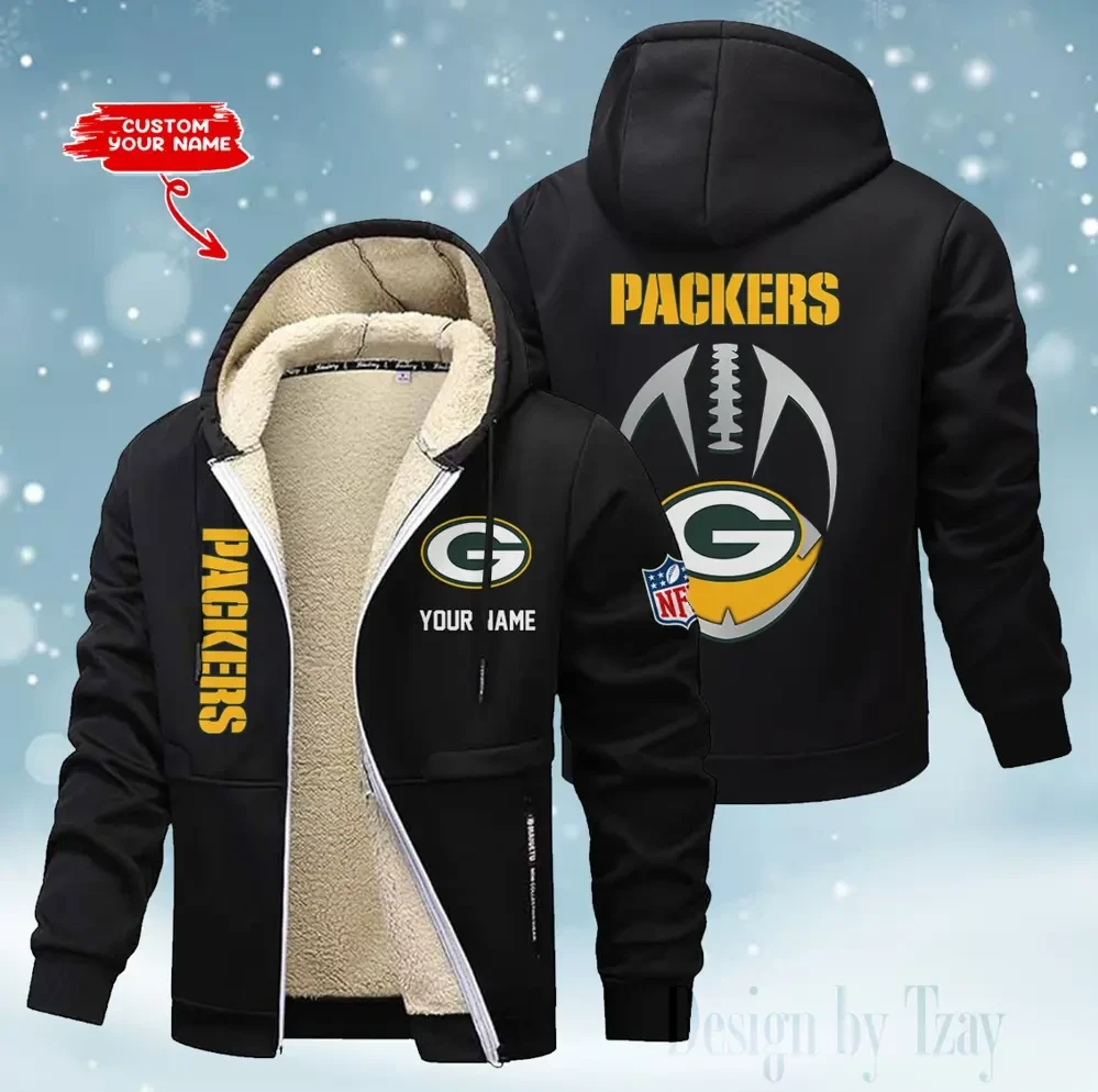 Green Bay Packers Hoodies Zip Velvet Coat AANZTZH110
