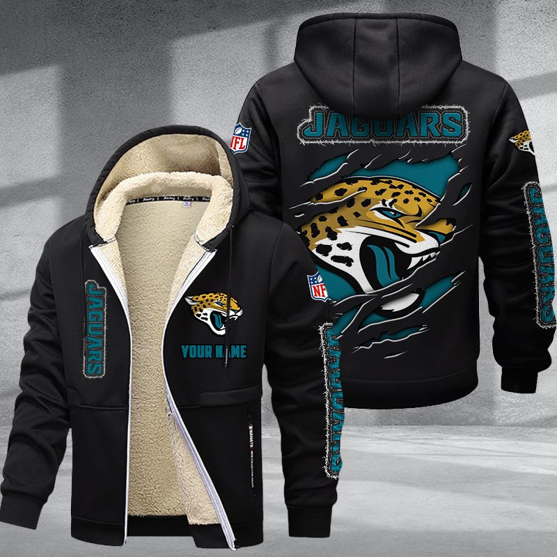Jacksonville Jaguars DMTZ0368 Premium Sherpa-Lined Winter Hoodie – Personalized Edition