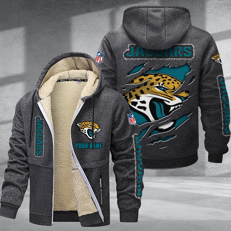Jacksonville Jaguars DMTZ0368 Premium Sherpa-Lined Winter Hoodie – Personalized Edition