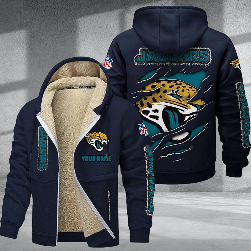 Jacksonville Jaguars DMTZ0368 Premium Sherpa-Lined Winter Hoodie – Personalized Edition
