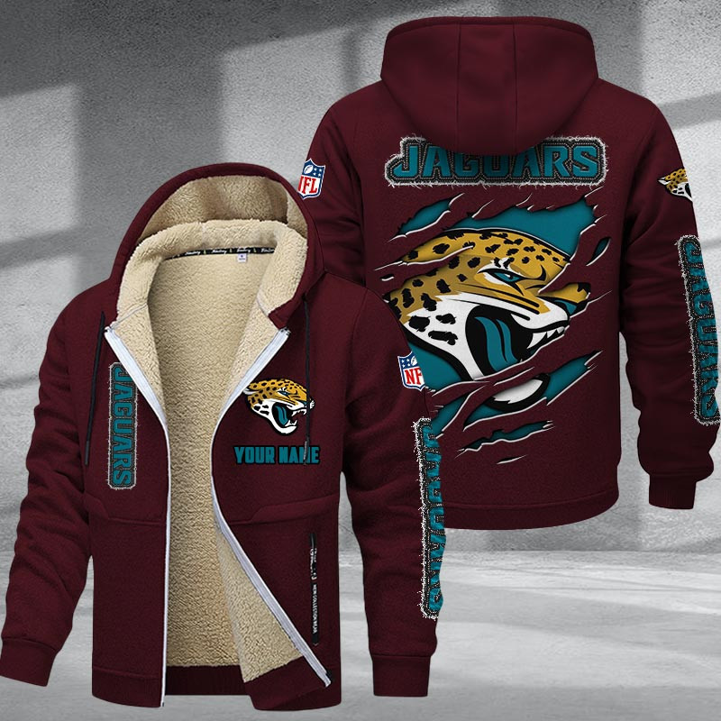 Jacksonville Jaguars DMTZ0368 Premium Sherpa-Lined Winter Hoodie – Personalized Edition