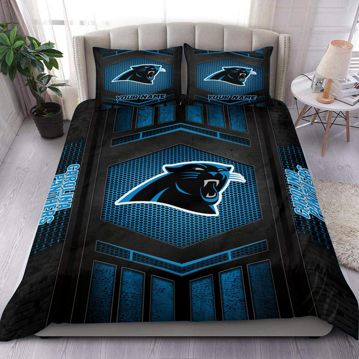 Carolina Panthers Personalized Bedding Set Best Gift For Fan BGBED107