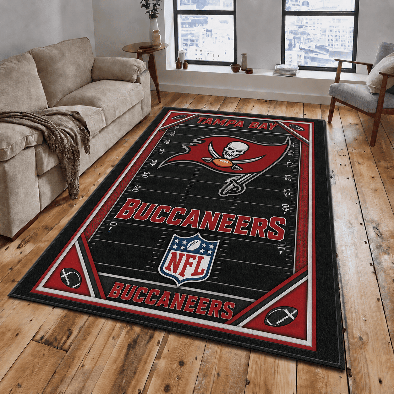 Tampa Bay Buccaneers Rug Living Room Floor Decor Fan Gifts VA6039