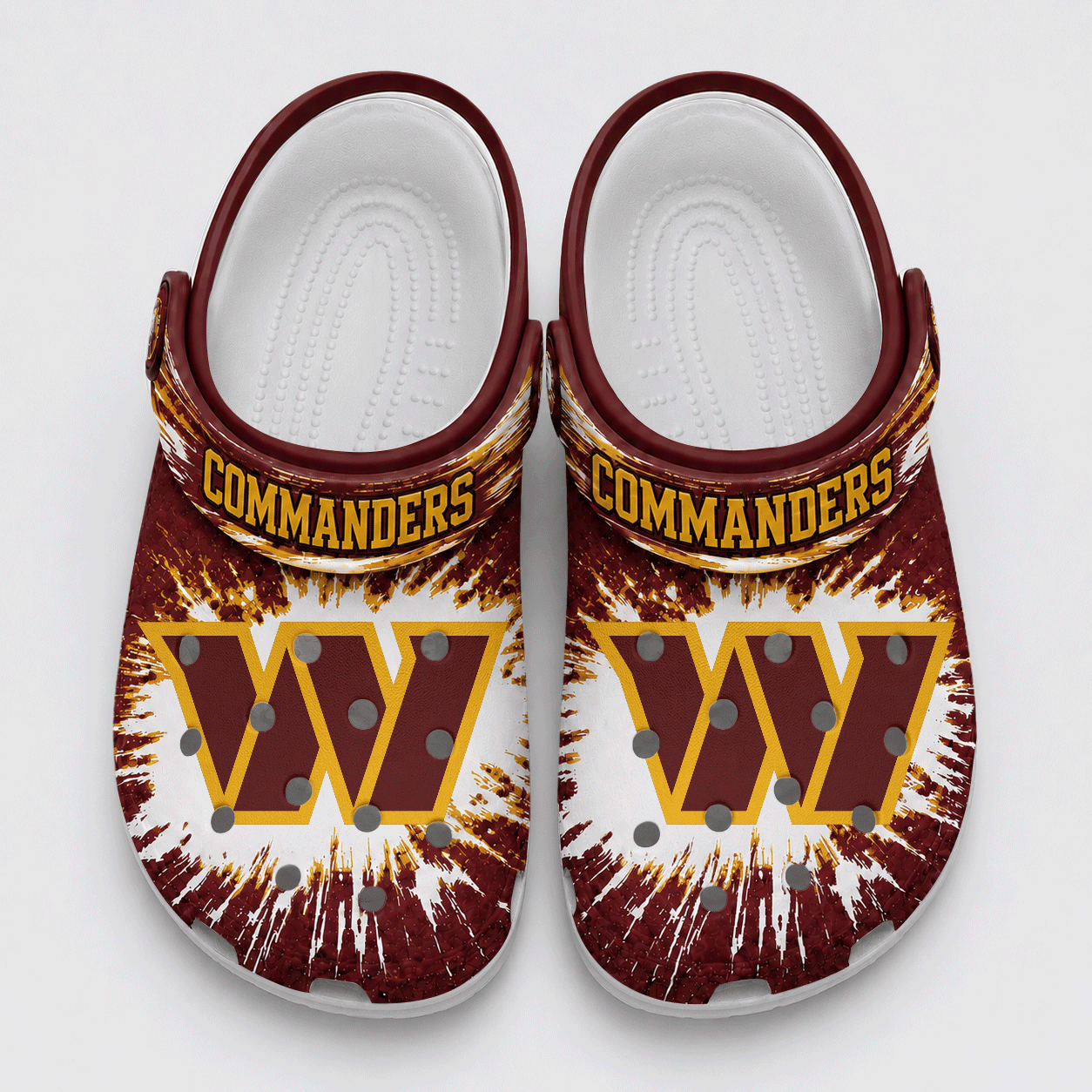 Washington Commanders | Premium NFL Splash Burst Fan Crocs VAN231