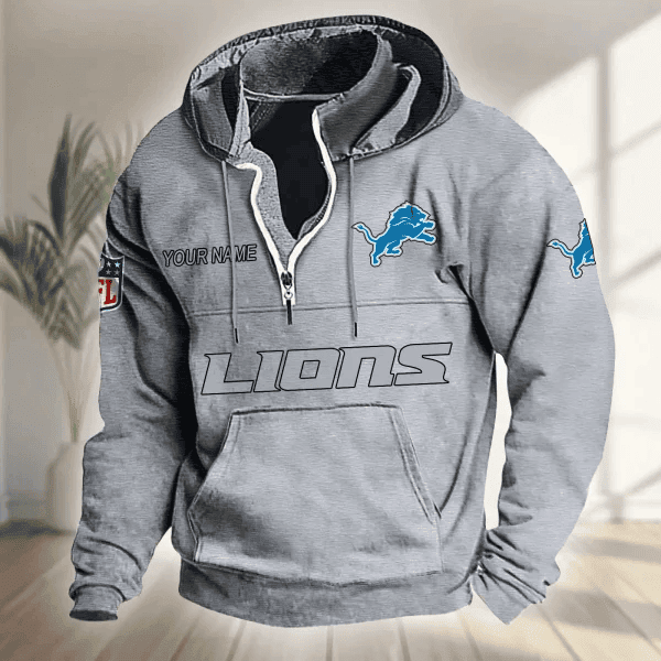 Detroit Lions Half-zip Hoodie SPTHZHC011