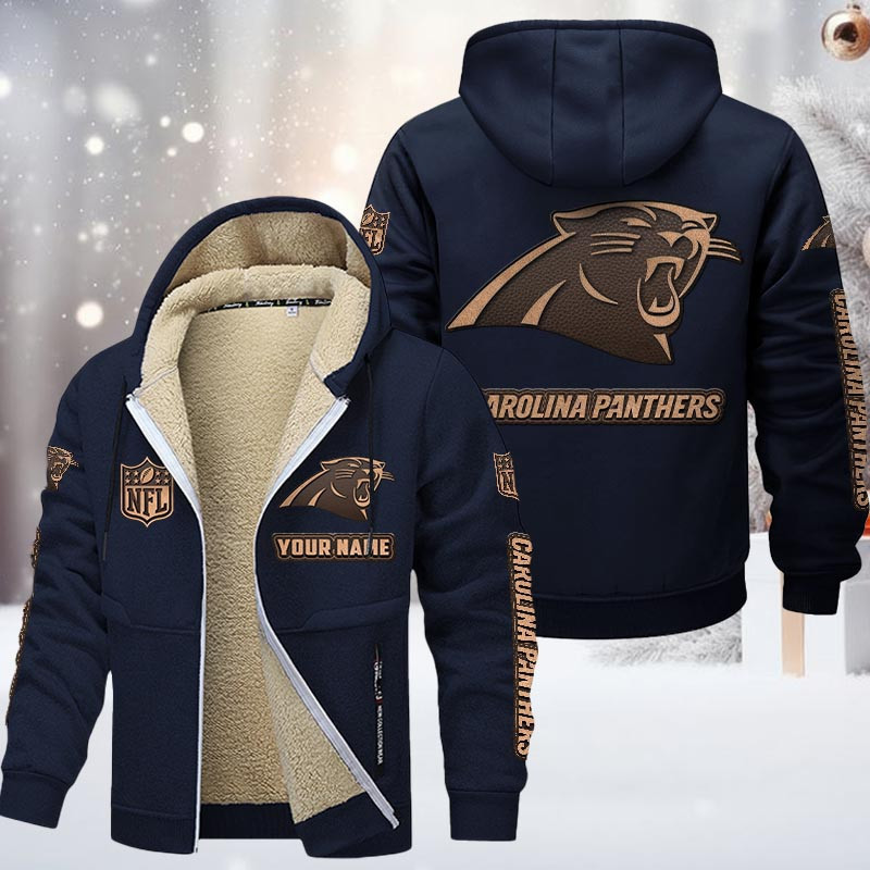 Carolina Panthers DMTZ0842 Premium Sherpa-Lined Winter Hoodie – Personalized Edition