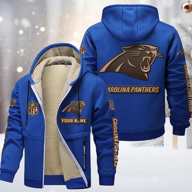Carolina Panthers DMTZ0842 Premium Sherpa-Lined Winter Hoodie – Personalized Edition