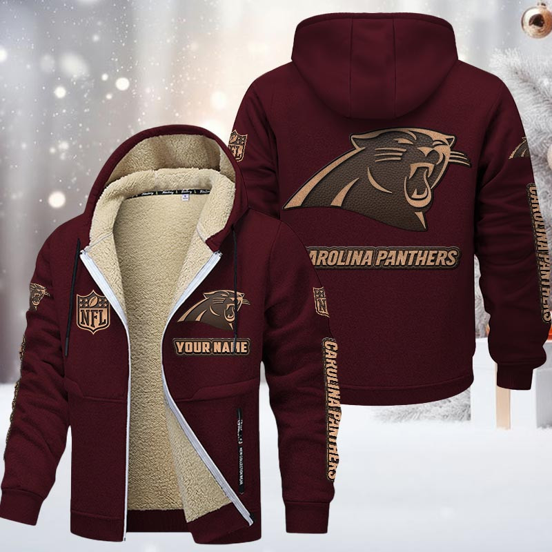 Carolina Panthers DMTZ0842 Premium Sherpa-Lined Winter Hoodie – Personalized Edition