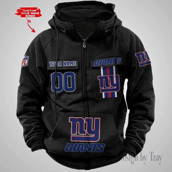 New York Giants Vintage Men Hoodies Zipup DV6 AZVMHD435