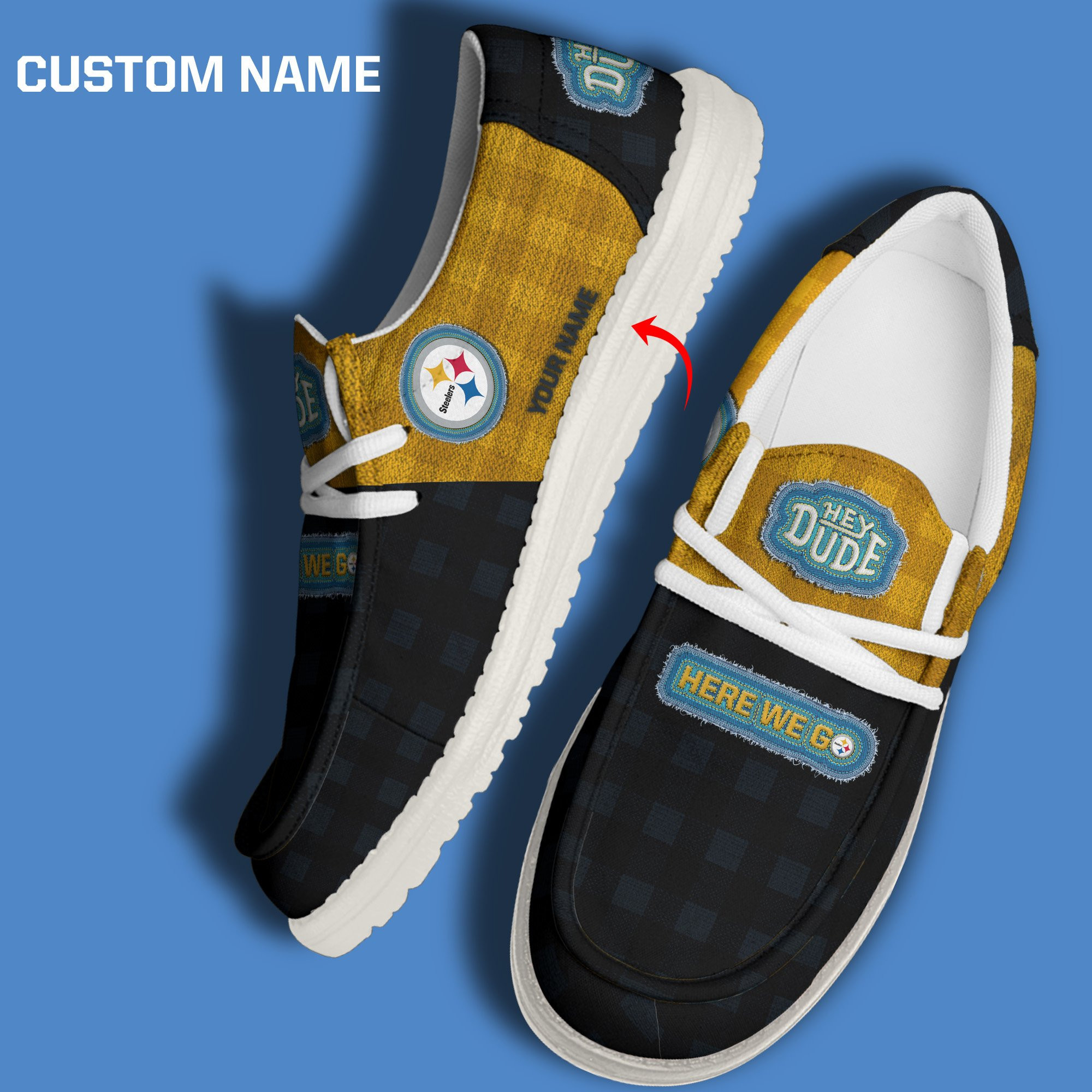 Pittsburgh Steelers DHS shoes-Custom name 10063933N