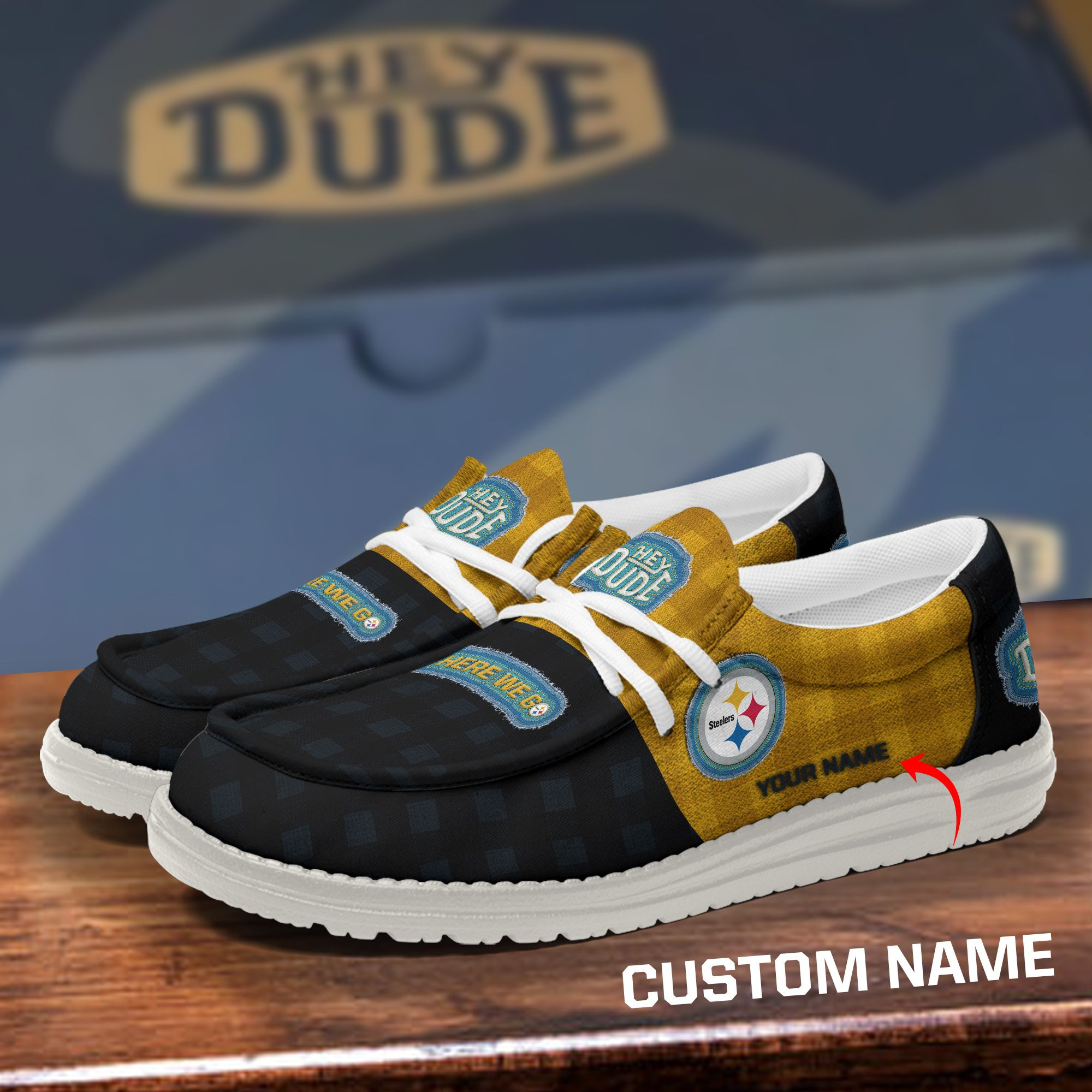 Pittsburgh Steelers DHS shoes-Custom name 10063933N