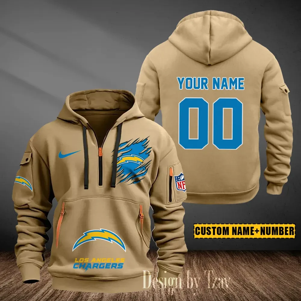 Los Angeles Chargers Heavy Fleece Pullover Hoodie AZHEAVYHD439