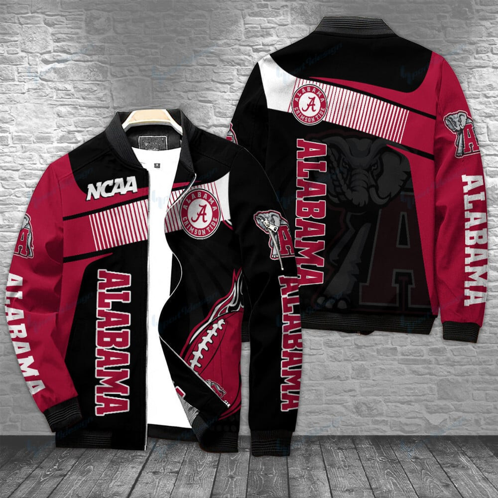 NCAAF Alabama Crimson Tide Bomber Jacket Nicegift 3BBZ2D1