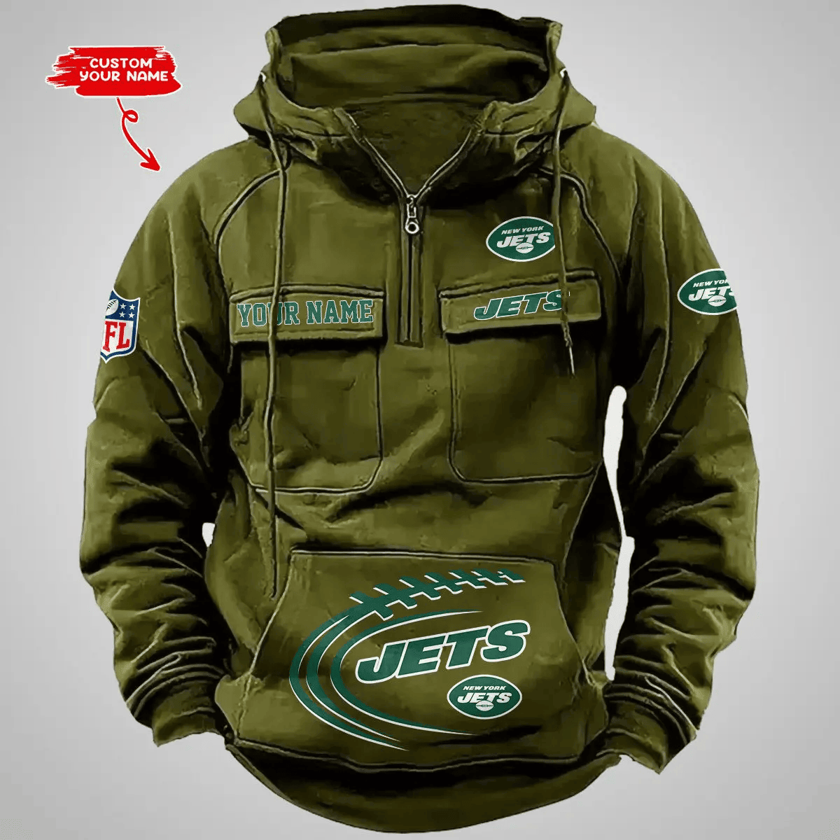 New York Jets Vintage Men Hoodie AZVMHD131