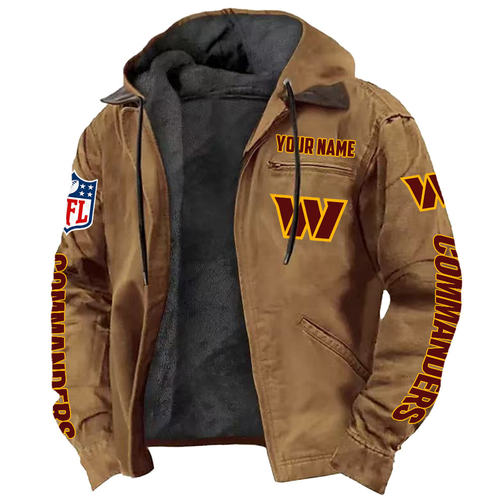 Washington Commanders DMJK0032 Hooded Cardigan Jacket
