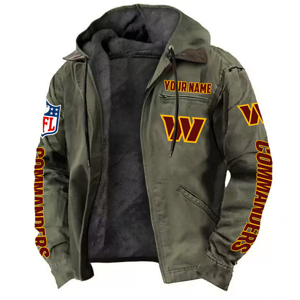 Washington Commanders DMJK0032 Hooded Cardigan Jacket