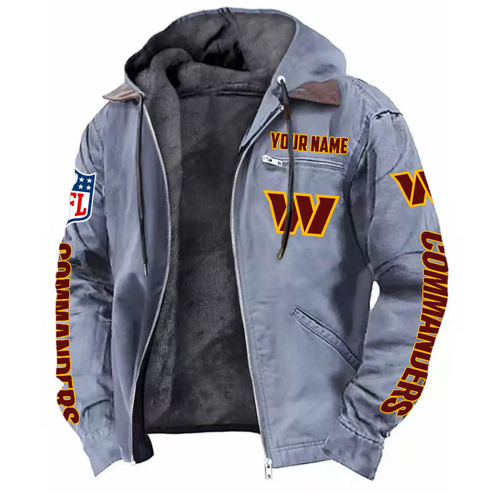 Washington Commanders DMJK0032 Hooded Cardigan Jacket