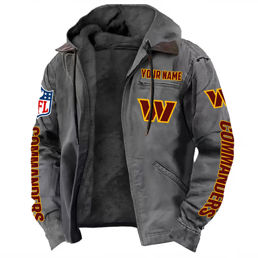 Washington Commanders DMJK0032 Hooded Cardigan Jacket