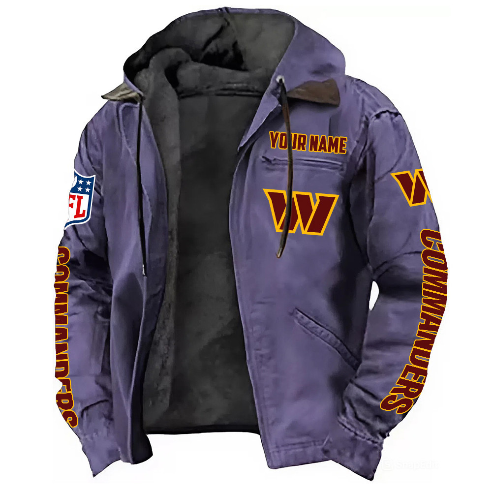 Washington Commanders DMJK0032 Hooded Cardigan Jacket