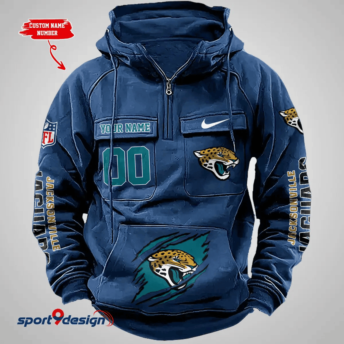 Jacksonville Jaguars Vintage Men Hoodie AZVMHD153